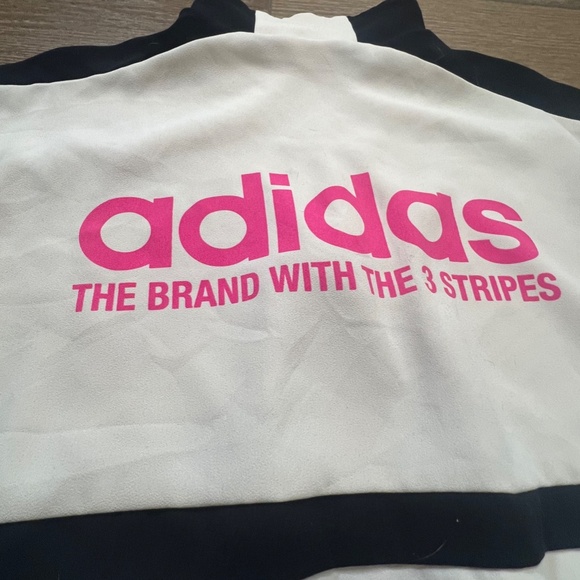 Adidas Orginials Moto Track Jacket Womens Sz Medium, Black/Linen, Lightweight - Picture 10 of 12